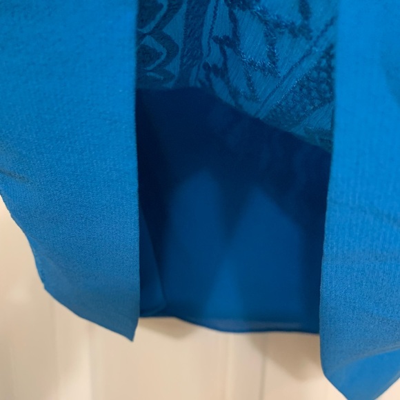 Diane Von Furstenberg Vintage 100 % Silk Shell Fully Lined Details Size 8 NWT - Picture 7 of 8